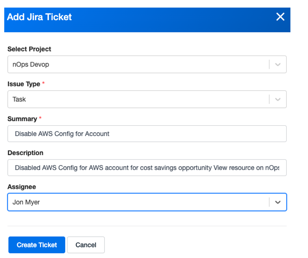 Add Jira Ticket