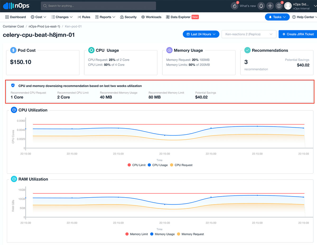 Pod Details and Recommendation