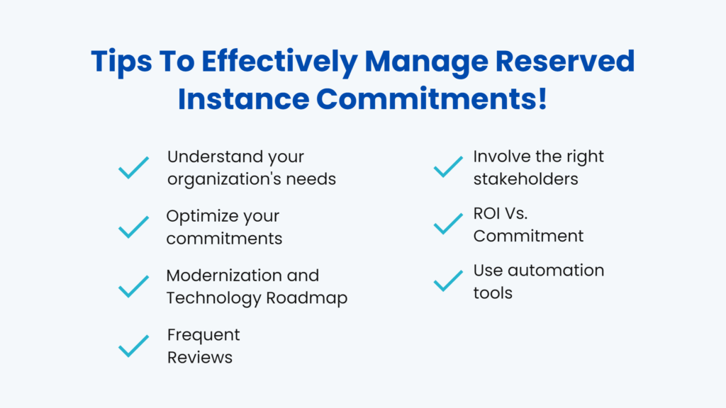 Tips To Effectively Manage Reserved Instance Commitments