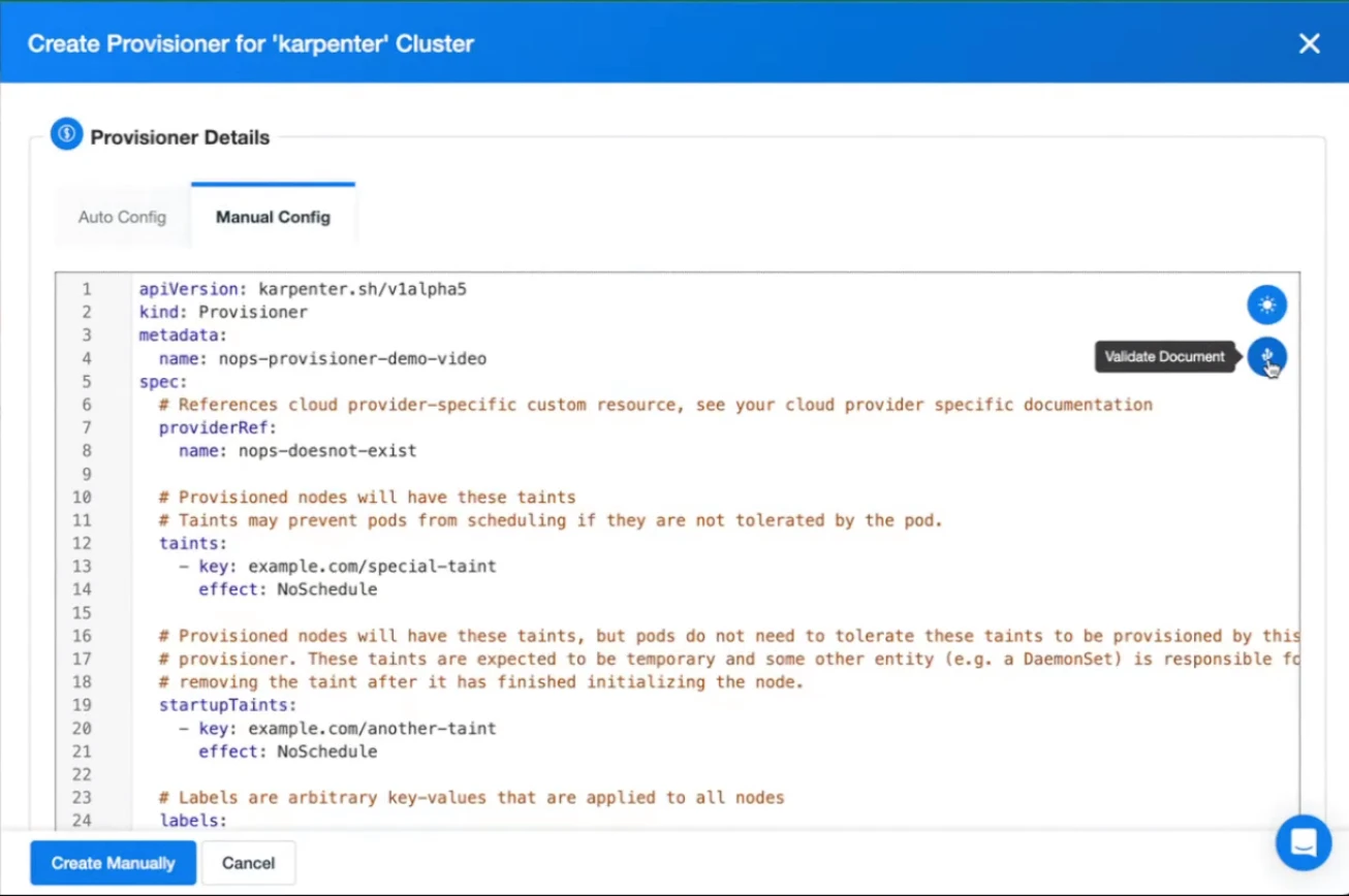 Create provisioner for ‘Karpenter’ cluster