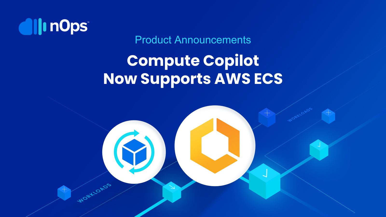 Featured image for the product announcement blog titled “Compute Copilot Now Supports AWS ECS”