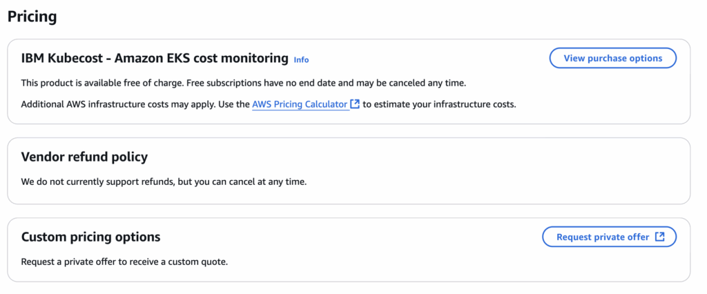 AWS Marketplace Pricing