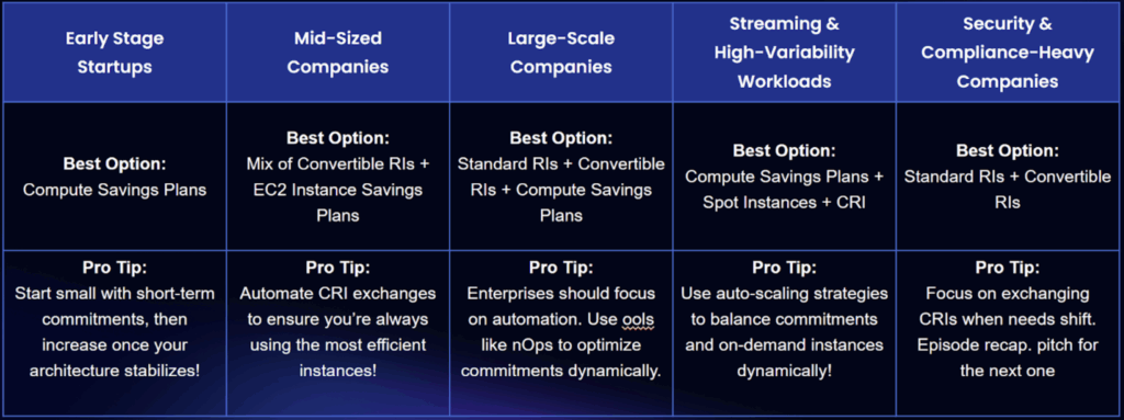 Early stage startups, mid sized companies, large scale & enterprise
