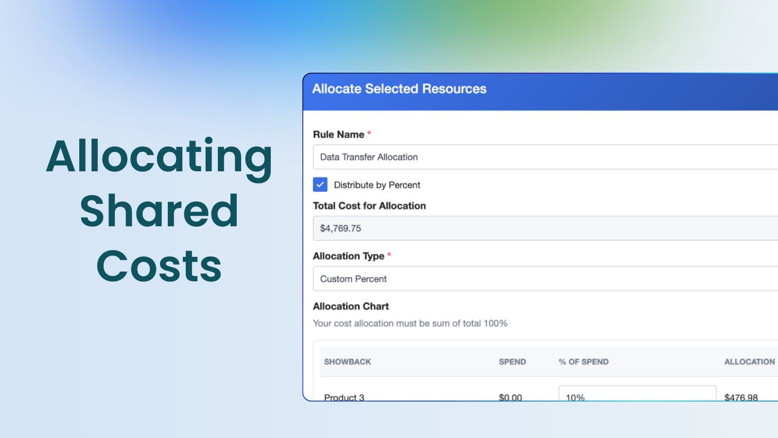 Allocating Shared Cloud Costs