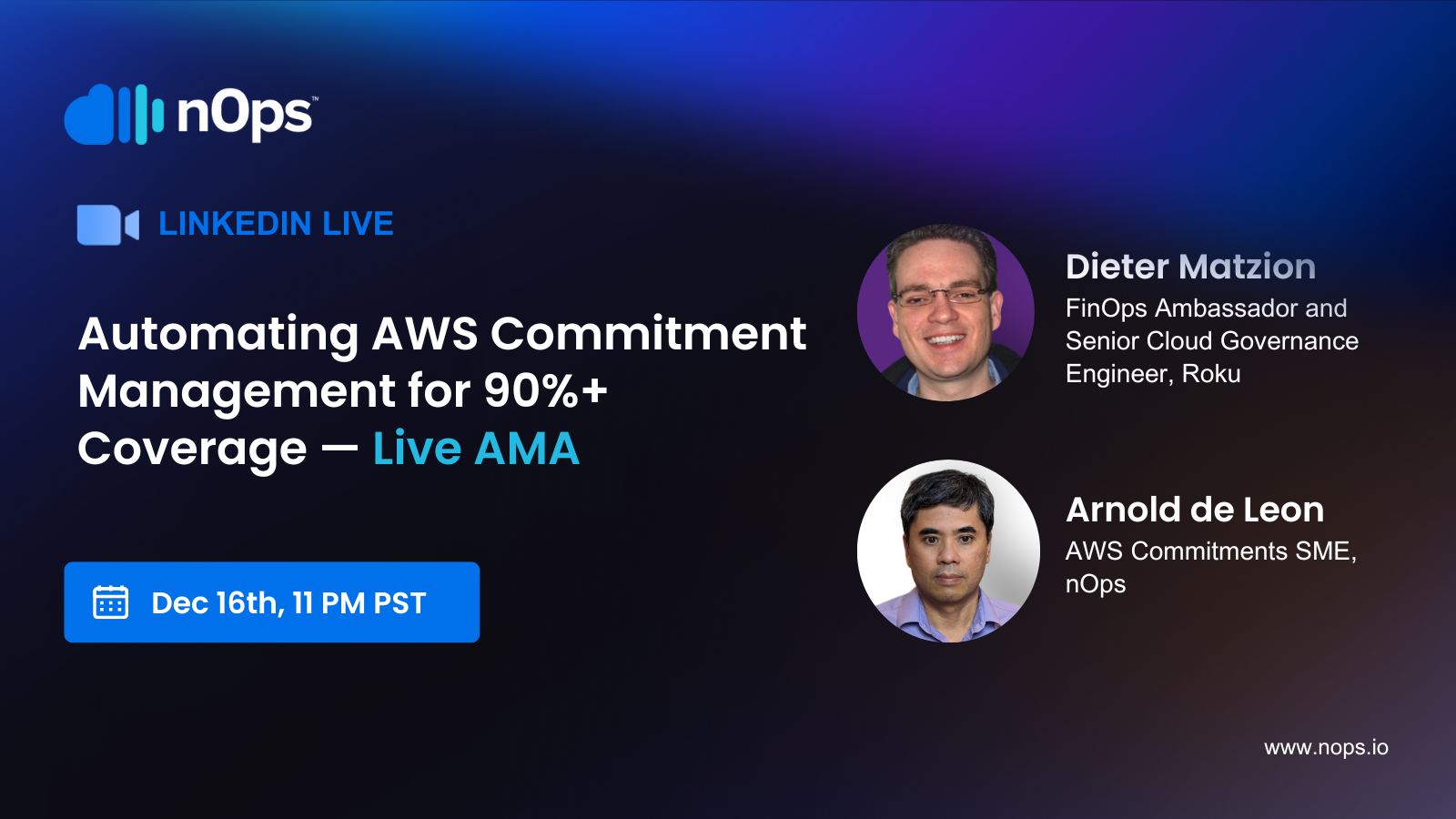 Automating AWS Commitment Management for 90%+ Coverage — Live AMA