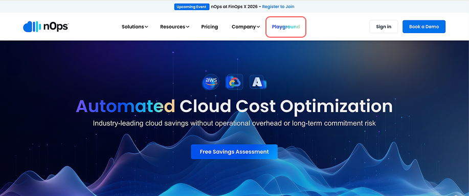 Visit nops.io and click the Playground button